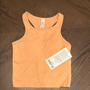 NWT Lululemon Orange Ribbed Tank Top